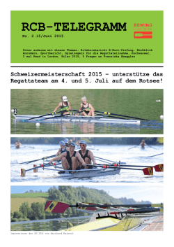 rcb-telegramm - Rowing Club Bern