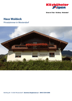 Haus Waldeck in Westendorf