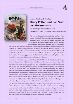 Harry Potter und der Stein der Weisen