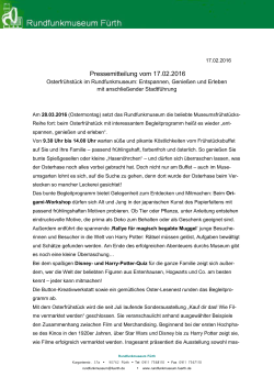 Pressemitteilung vom 17.02.2016 - Rundfunkmuseum