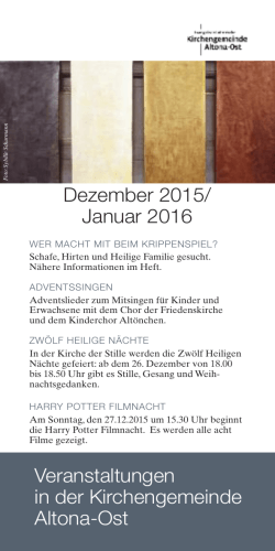 flyer dezember-januar 2015 - Ev.-Luth. Kirchengemeinde Altona-Ost