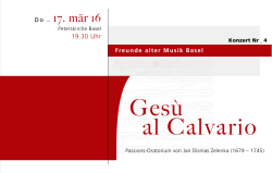 Gesù al Calvario - Schola Cantorum Basiliensis