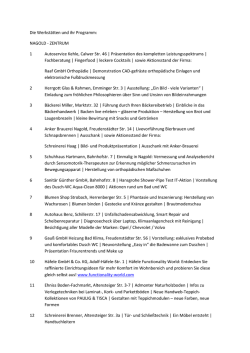 Die Werkst&auml;tten und ihr Programm