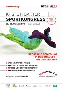 10. stuttgarter sportkongress - Landessportverband Baden