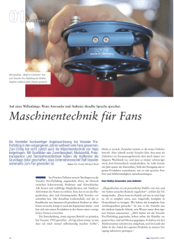 Maschinentechnik für Fans - Katzenmeier Maschinen