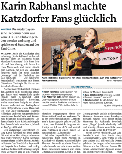 Karin Rabhansl machte Katzdorfer Fans glücklich