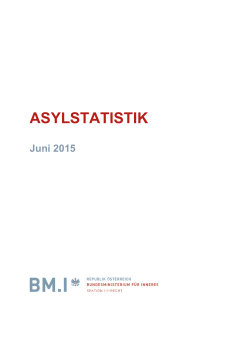 Asylstatistik des BMI Juni 2015