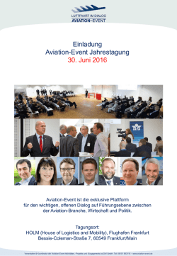 Einladung Aviation-Event Jahrestagung 30. Juni 2016