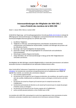 Interessenbindungen NEK-Mitglieder 2016