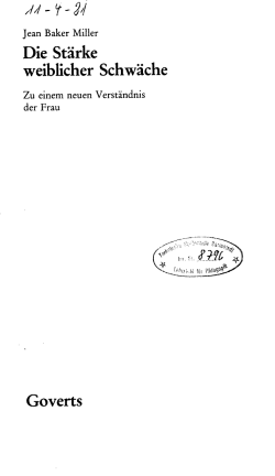 Die St&auml;rke weiblicher Schw&auml;che Goverts