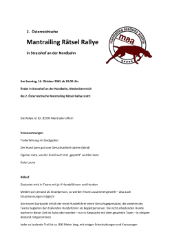 Mantrailing Rätsel Rallye - Mantrailing Academy Austria