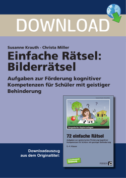 Einfache R&auml;tsel: Bilderr&auml;tsel