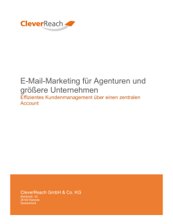 E-Mail-Marketing für Agenturen und größere Unternehmen