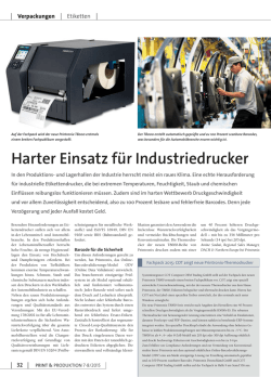 Harter Einsatz f&uuml;r Industriedrucker
