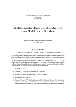 Gro&szlig;kanonische Monte-Carlo Simulationen eines Modells harter