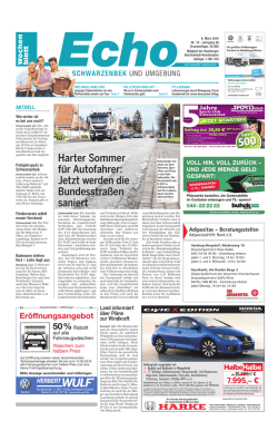 Harter Sommer f&uuml;r Autofahrer: Jetzt werden die Bundesstra&szlig;en saniert