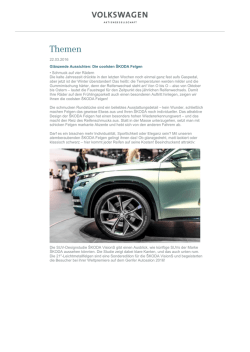 Gl&auml;nzende Aussichten: Die coolsten &Scaron;KODA Felgen