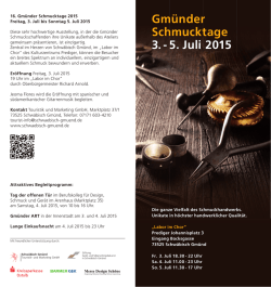Gm&uuml;nder Schmucktage 3. - 5. Juli 2015