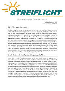 Rührt sich was am Römerweg? Hat die Geothermie Garching