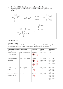 7.2 2,4-Diacetyl-3,5-dimethylpyrrol aus Pentan-2,4