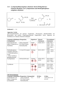 Cyclopentylidenessigsäure-ethylester durch Wittig-Horner