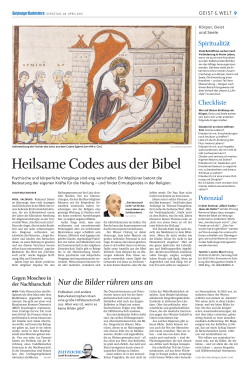Heilsame Bibelcodes &ndash; Salzburger Nachrichten 2015