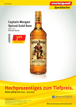 Hochprozentiges zum Tiefpreis.