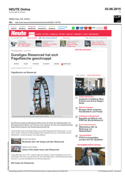 Durstiges Riesenrad hat sich Pagoflasche geschnappt