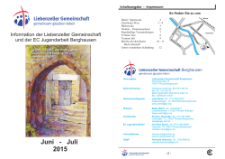 Juni - Juli 1 - Liebenzeller Gemeinschaft Berghausen