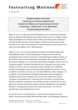 Festvortrag Prof. Heribert Prantl
