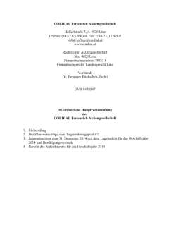 Hauptversammlung