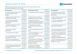 Haushahn Notruf Checkliste