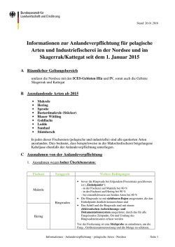 Informationen zur Anlandeverpflichtung f&uuml;r pelagische Arten