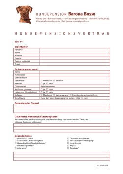 Hundepensionsvertrag Baroua Bosso