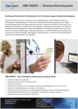 ISM 3000/D &ndash; Demenz-Notrufsystem - Omnikon Funktechnik