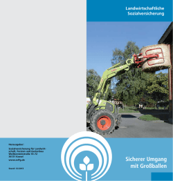 Sicherer Umgang mit Gro&szlig;ballen