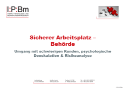 Sicherer Arbeitsplatz &ndash; Beh&ouml;rde