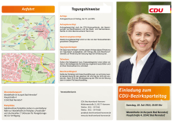 Einladung zum CDU-Bezirksparteitag