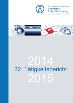32. Tätigkeitsbericht 2014/2015 - Der Landesbeauftragte für den