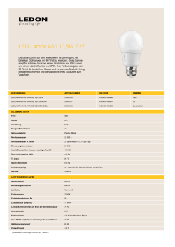 LED Lampe A60 10,5W E27