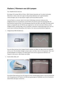 Flackern / Flimmern von LED