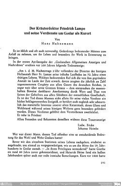 Der Kräuterdoktor Friedrich Lampe