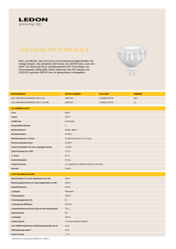 LED Lampe MR16 8W GU5.3