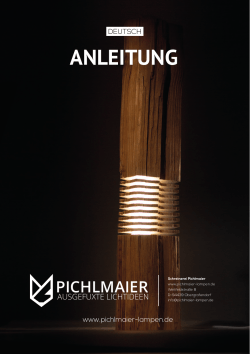 ANLEITUNG - Pichlmaier Lampen