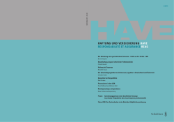 HAFTUNG UND VERSICHERUNG HAVE RESPONSABILIT&Eacute; ET