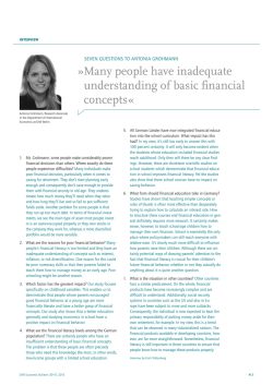 Many people have inadequate understanding of basic financial
