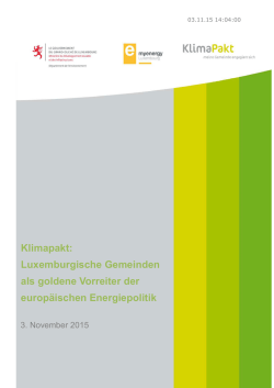 Luxemburgische Gemeinden als goldene Vorreiter