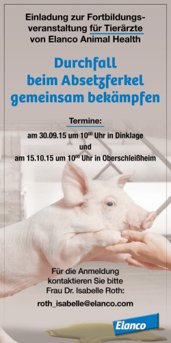 Durchfall beim Absetzferkel gemeinsam bek&auml;mpfen