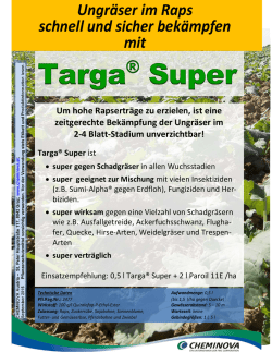 Ungräser im Raps schnell und sicher bekämpfen mit