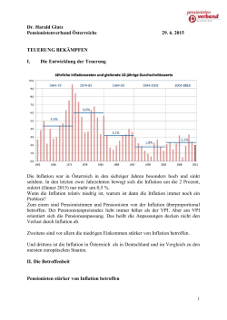 Dr. Harald Glatz Pensionistenverband Österreichs 29. 6. 2015